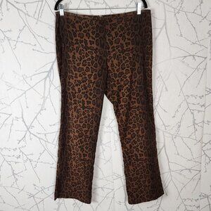 No Boundaries Leopard Print Stretch High Rise Bootcut Pants